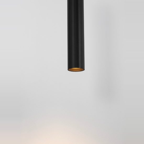 Lampada per cucina moderna cilindro nero a sospensione