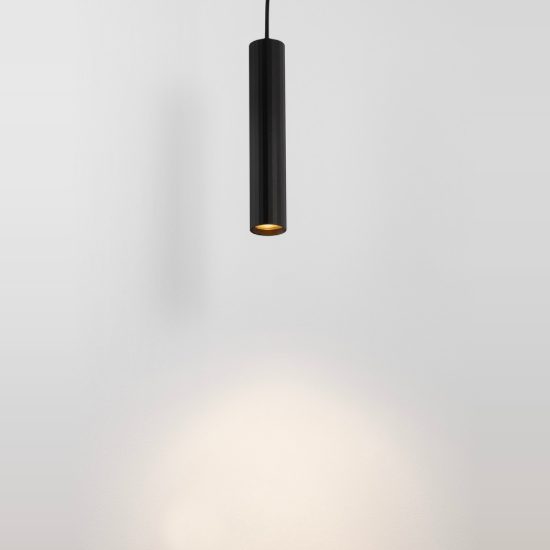 Lampada per cucina moderna cilindro nero a sospensione