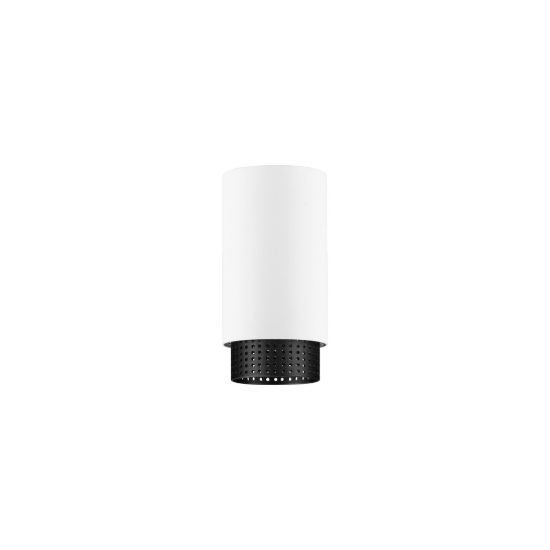 Faretto da soffitto sporgente per corridoio moderno cilindro bianco sabbiato e nero gu10