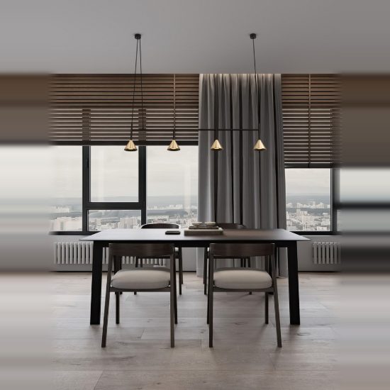 Lampadario 4 luci per cucina moderno a sospensione oro ossidato e nero