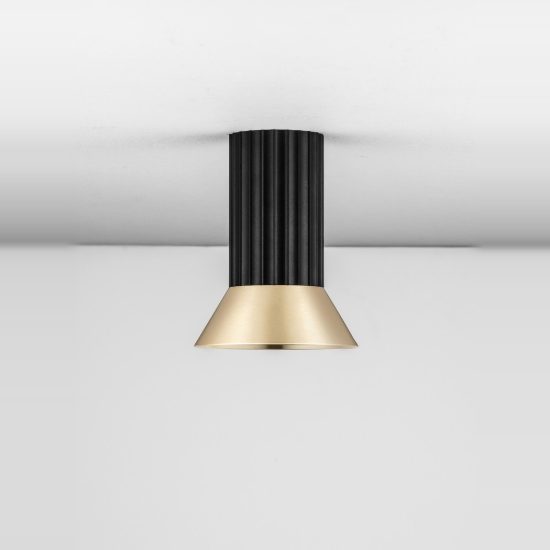 Faretto gu10 per cucina moderno da soffitto oro ossidato e nero