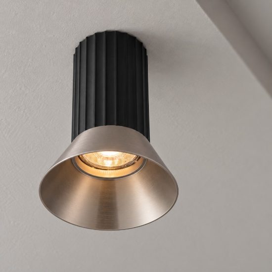 Faretto gu10 elegante moderno da soffitto bronzo ossidato e nero