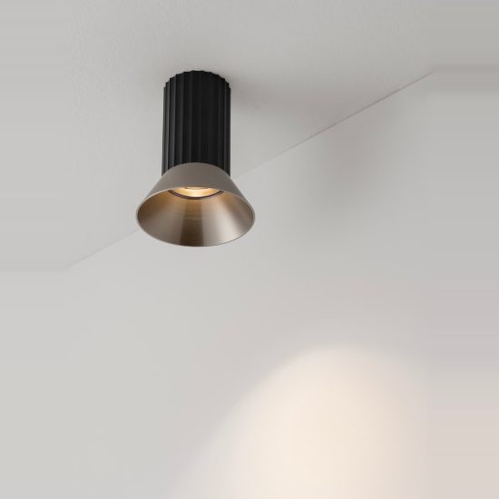 Faretto gu10 elegante moderno da soffitto bronzo ossidato e nero