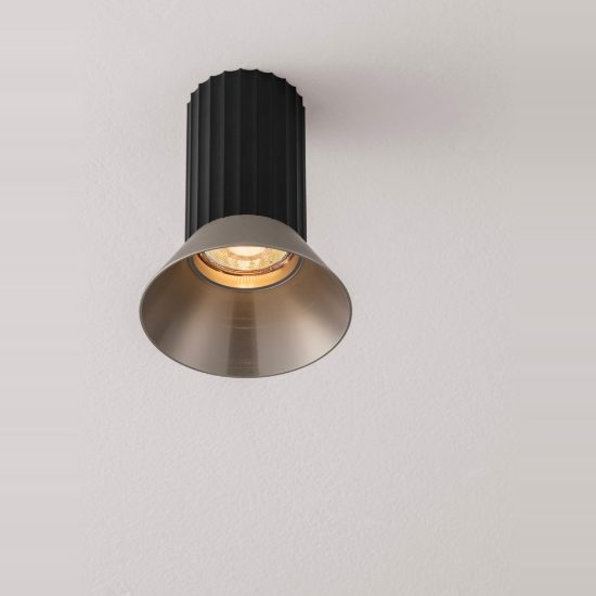 Faretto gu10 elegante moderno da soffitto bronzo ossidato e nero