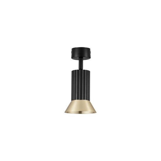 Faretto orientabile moderno da soffitto oro ossidato e nero