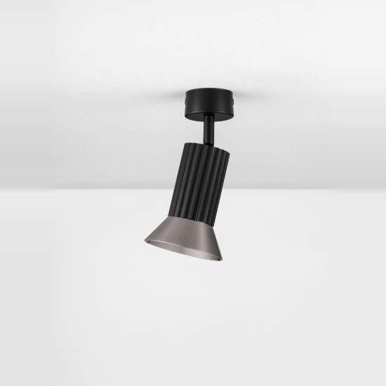 Faretto orientabile moderno da soffitto bronzo ossidato e nero