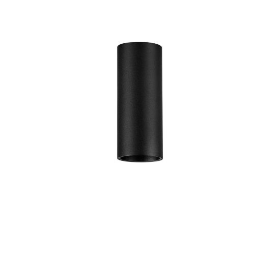 Faretto da soffitto moderno cilindro nero sabbiato gu4