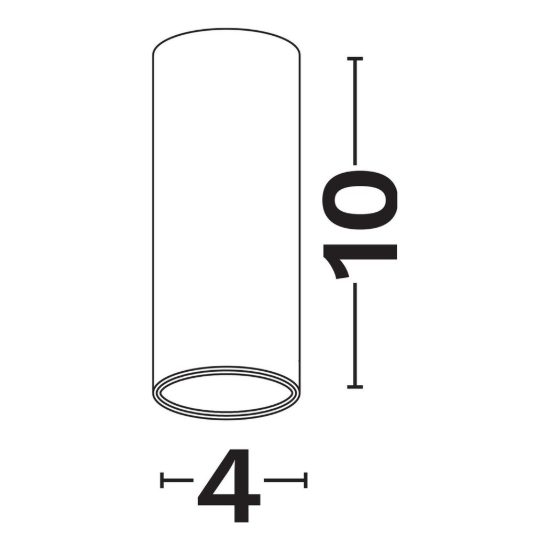 Faretto da soffitto moderno cilindro nero sabbiato gu4
