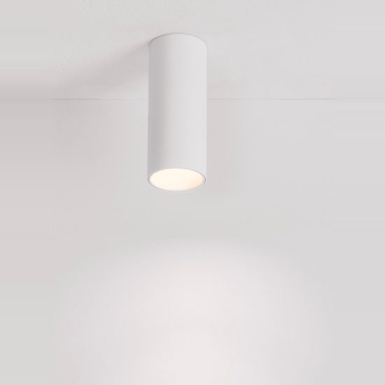 Faretto gu4 per cucina moderno da soffitto cilindro bianco sabbiato