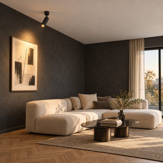 Faretto moderno cilindro nero da soffitto orientabile