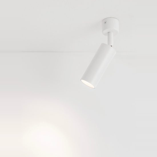 Faretto da soffitto orientabile per cucina moderno cilindro bianco 4x17cm