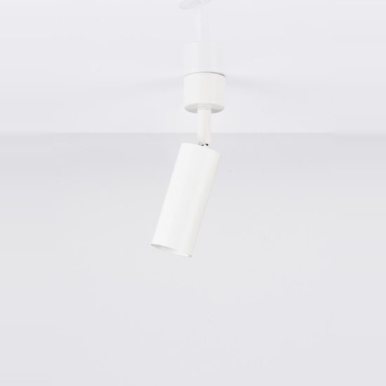 Faretto da soffitto orientabile per cucina moderno cilindro bianco 4x17cm