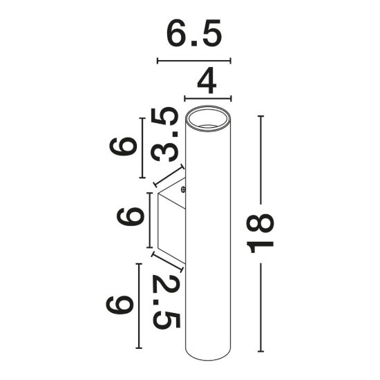 Applique da parete moderna cilindro bianco per soggiorno