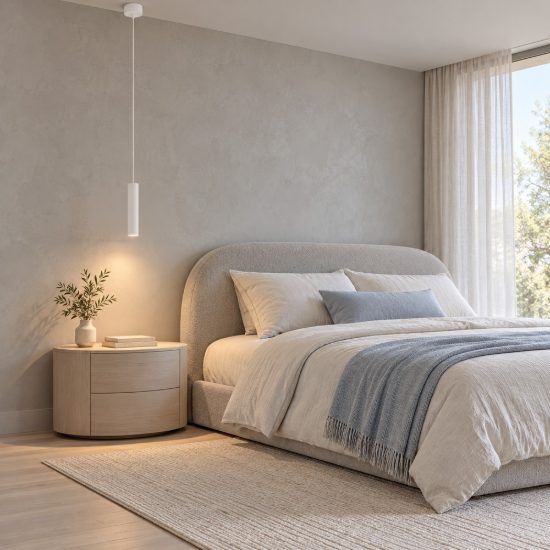 Lampada a sospensione per cucina moderna cilindro bianco h200cm