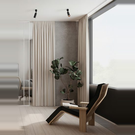 Faretto per cucina moderno cilindro nero da soffitto orientabile 4x17cm