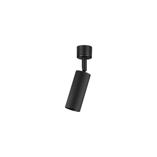 Faretto per cucina moderno cilindro nero da soffitto orientabile 4x17cm