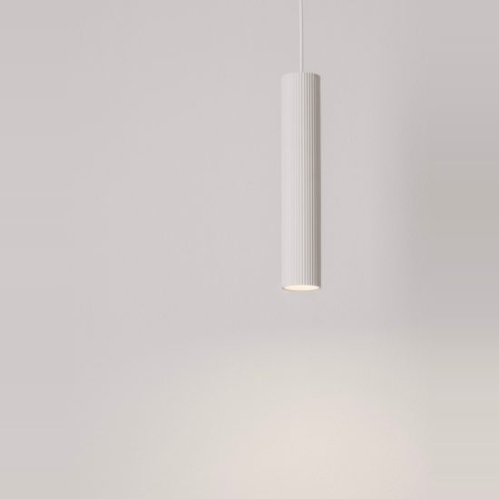 Lampada a sospensione per cucina moderna cilindro bianco