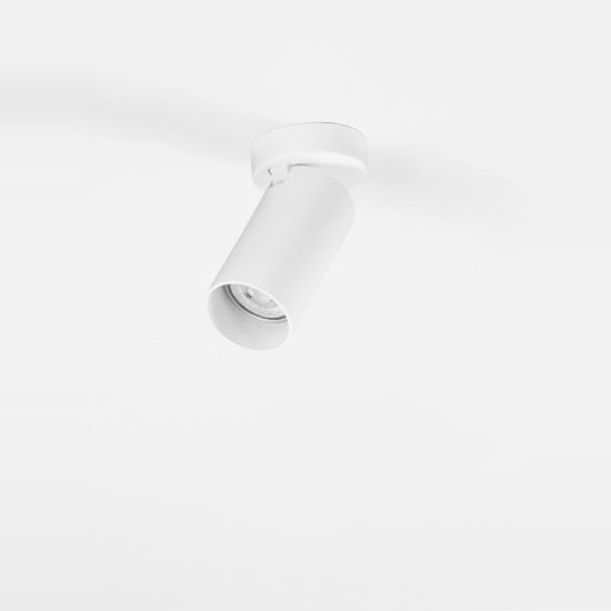 Faretto da soffitto orientabile per cucina moderno cilindro bianco 7x13cm