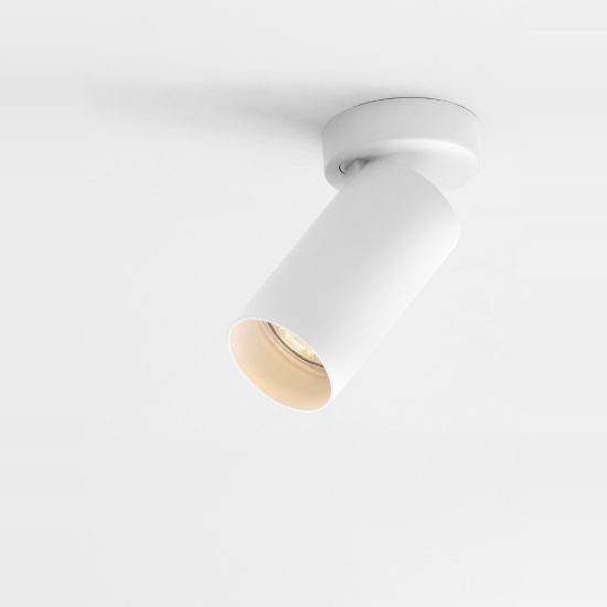 Faretto da soffitto orientabile per cucina moderno cilindro bianco 7x13cm