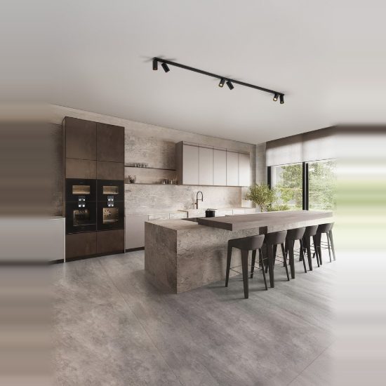 Plafoniera con faretti moderna cilindrica nera 200cm