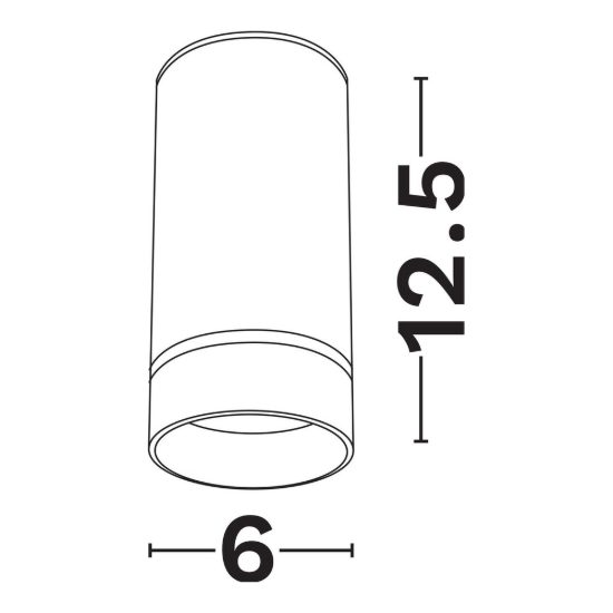 Faretto da soffitto per cucina moderno cilindro nero gu10 h12,5cm