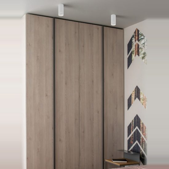 Faretto da soffitto per cucina moderno cilindro bianco gu10 h12,5cm