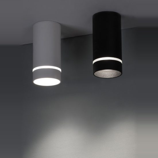 Faretto da soffitto per cucina moderno cilindro bianco gu10 h12,5cm