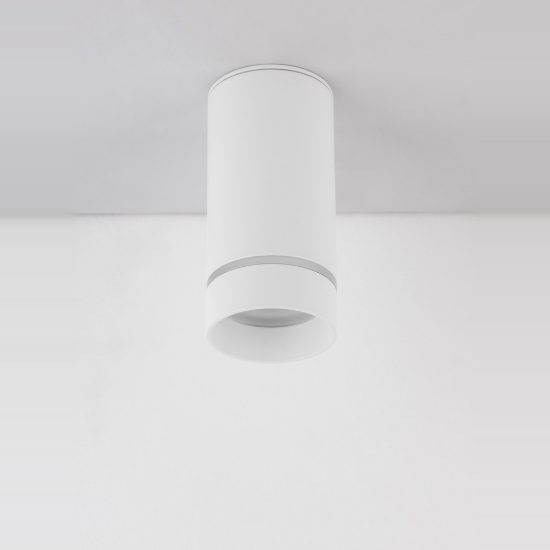 Faretto da soffitto per cucina moderno cilindro bianco gu10 h12,5cm