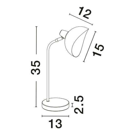 Lampada da tavolo cupola nero e oro per camera da letto
