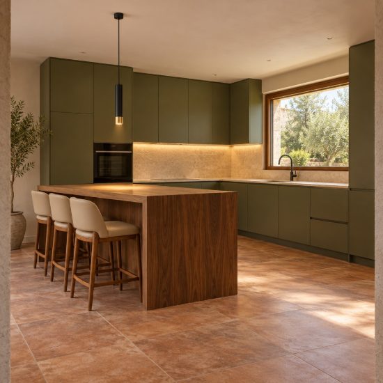 Lampada a sospensione per cucina moderna cilindro nero e oro 40cm