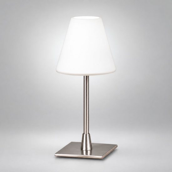 Fabas luce lucy abat-jour per camera da letto nichel satinato 3w dimmerabile