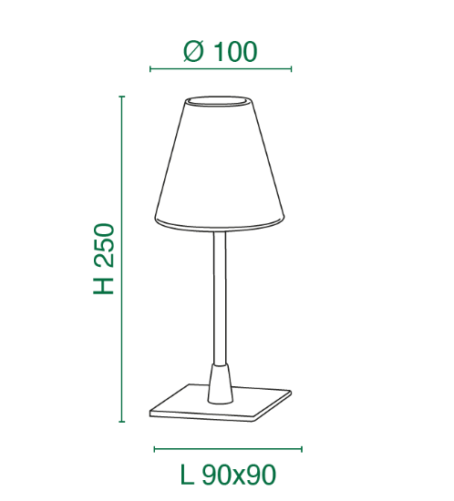 Fabas luce lucy abat-jour per camera da letto nichel satinato 3w dimmerabile