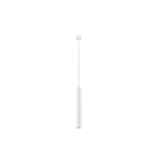 Lampada a sospensione per cucina moderna cilindro bianco h193cm