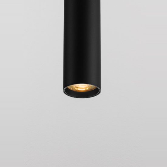 Lampada per cucina moderna cilindro nero a sospensione h193cm