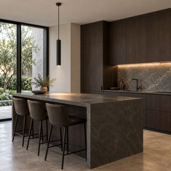 Lampada per cucina moderna cilindro nero a sospensione h193cm