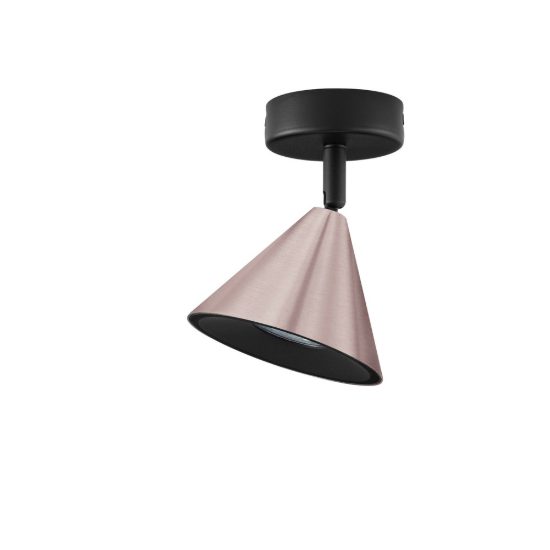 Faretto cono moderno da soffitto marrone caffe ossidato e nero orientabile