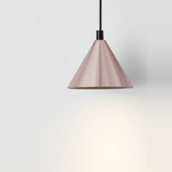Lampada per cucina moderna cono a sospensione marrone caffè ossidato e nero