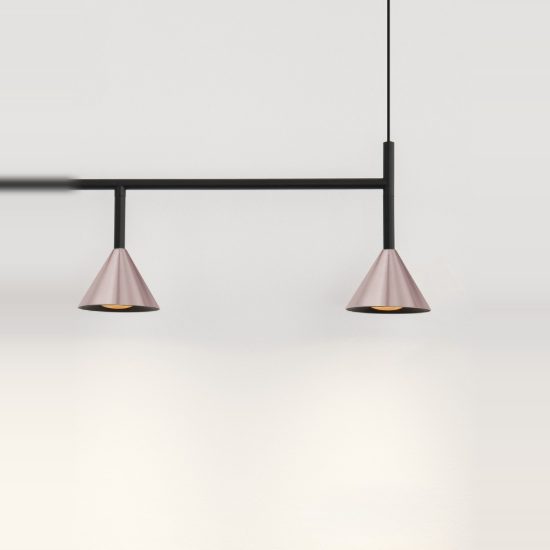 Lampadario a sospensione per cucina marrone caffe ossidato e nero 4 luci