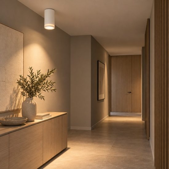 Faretto da soffitto per ccorridoio moderno cilindro gu10