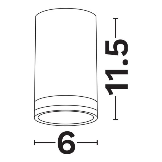 Faretto da soffitto per ccorridoio moderno cilindro gu10