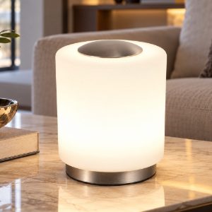 Fabas simi abat-jour per camera da letto nichel satinato led 8w 3000k dimmerabile