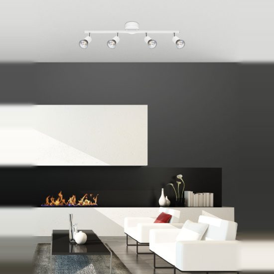Plafoniera nichel 51cm con luci orientabili per cabina armadio