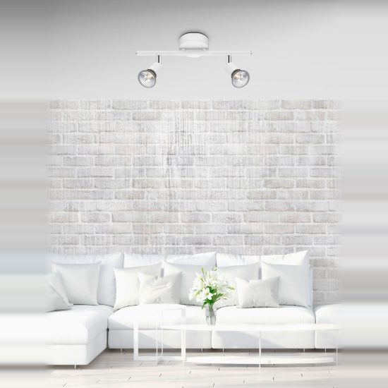 Plafoniera 31cm bianco 2 luci orientabili per cucina