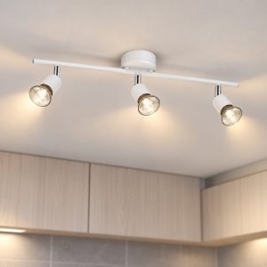 Plafoniera 49cm cilindro bianco per cabina armadio luci orientabili