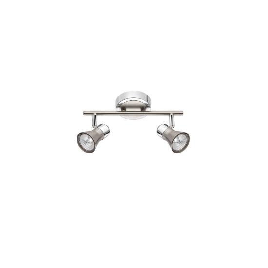Plafoniera con faretti 25cm cilindro nichel e cromo