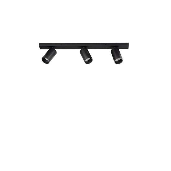 Plafoniera con 3 faretti orientabili 60cm moderna nera per soggiorno