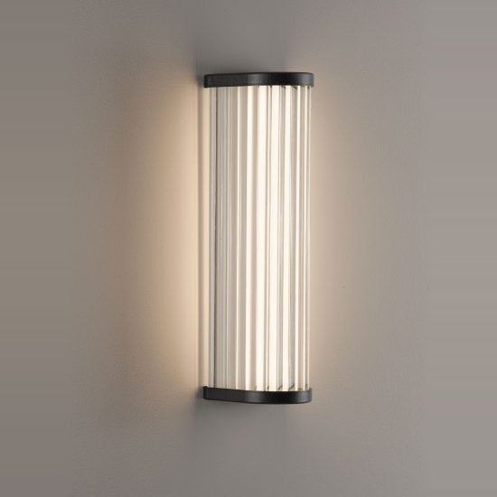 Applique per bagno moderna nero vetro led 11w cct 3000k 4000k 10cm