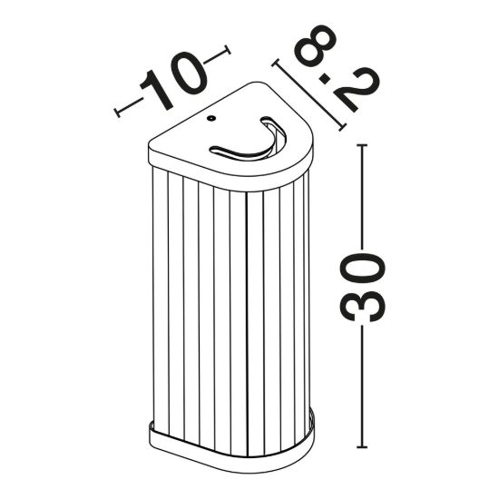Applique per bagno moderna nero vetro led 11w cct 3000k 4000k 10cm