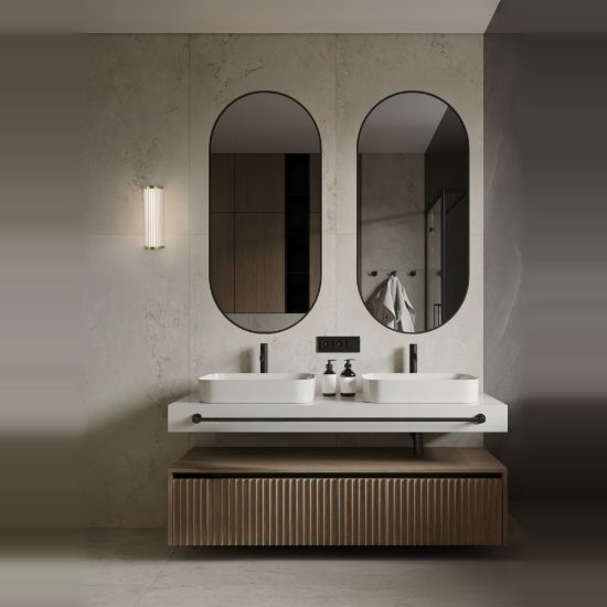 Applique per specchio da bagno moderna oro vetro led 11w cct 3000k 4000k 10cm