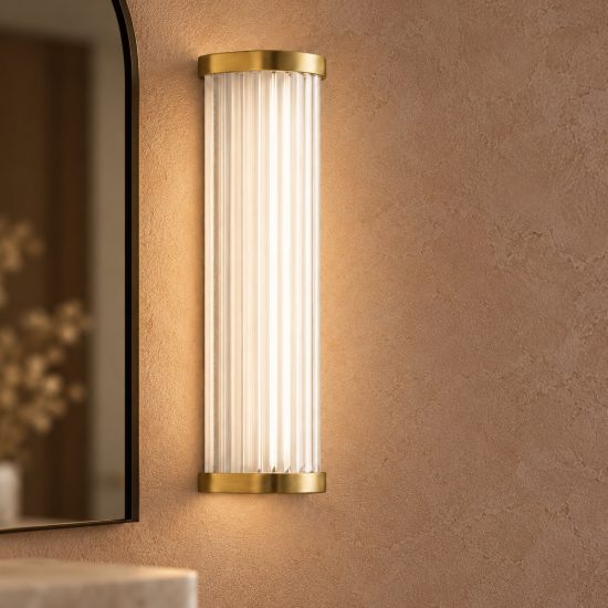 Applique per specchio da bagno moderna oro vetro led 11w cct 3000k 4000k 10cm